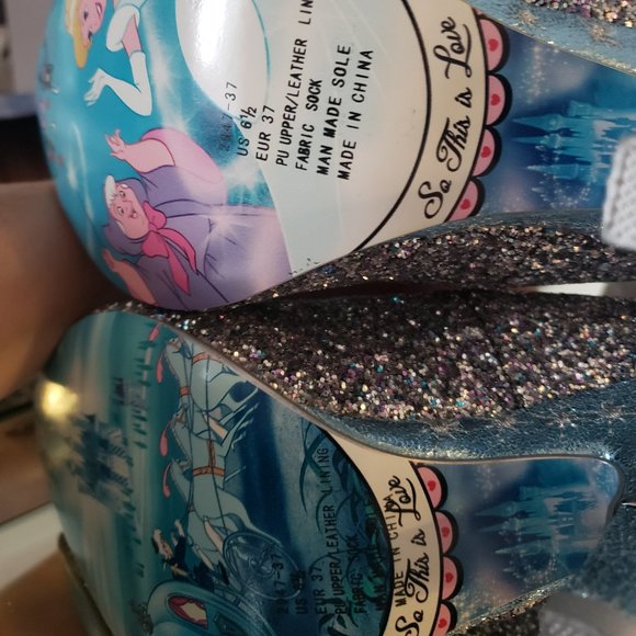Irregular Choice x Disney Cinderella Call Me Cinders Light-Up Glitter Heels - Picture 16 of 17